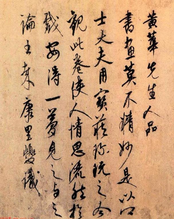 康里巎巎书法《跋幽竹枯槎图》