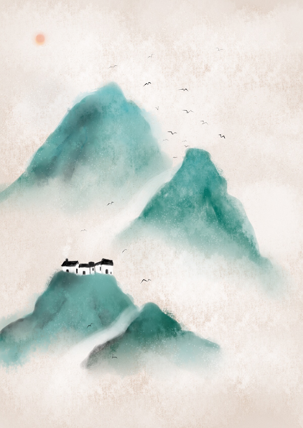 仙意古风壁纸丨眼纳山水不染尘,心存禅境亦悠闲