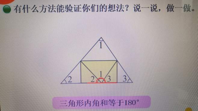 [图]小学六年级数学：探索三角形的内角和