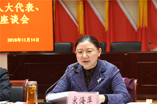 河南省高院副院长宋海萍邀请驻许代表委员视察法院工作并举行座谈