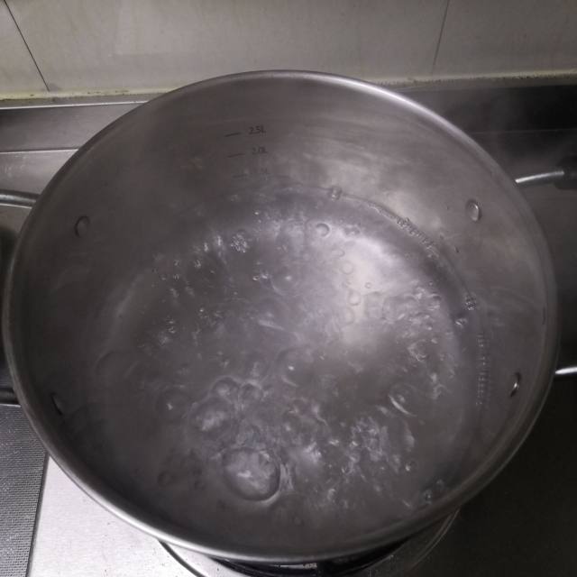 第2步,锅里煮开一锅水