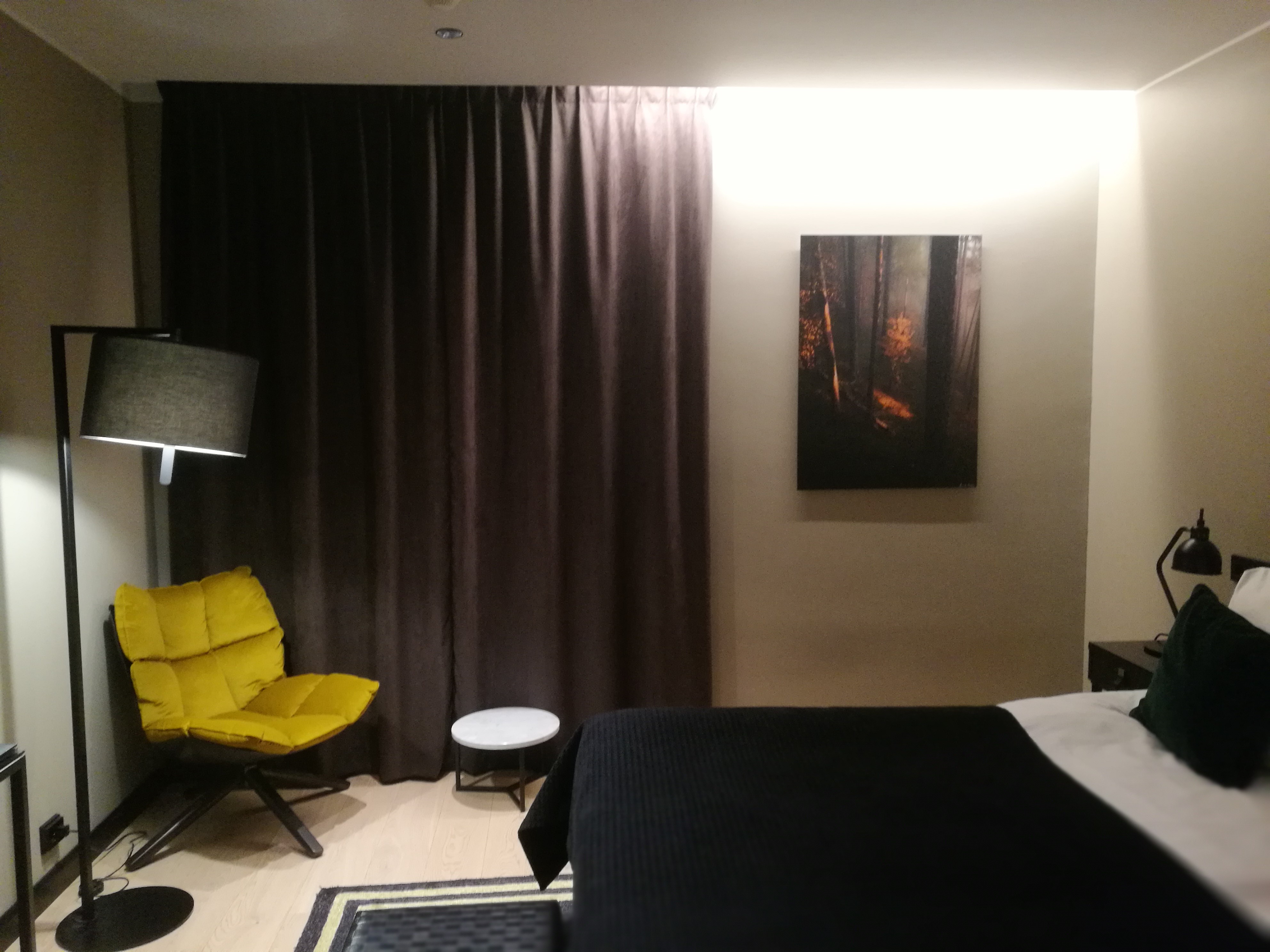 深色装饰,高级感十足,实拍芬兰酒店房间