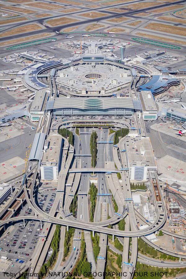 旧金山机场平面图图片