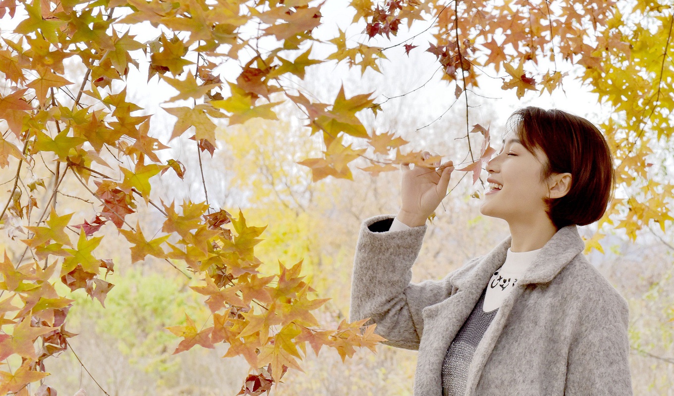 女孩摄影:枫叶与姑娘