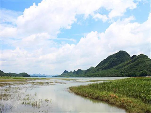 罗利屯湿地地处北纬23度26分,就在北回归线上,村口是来宾市最大的水库