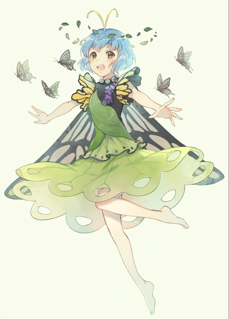 动漫人物绘画,色彩清新靓丽的动漫女孩