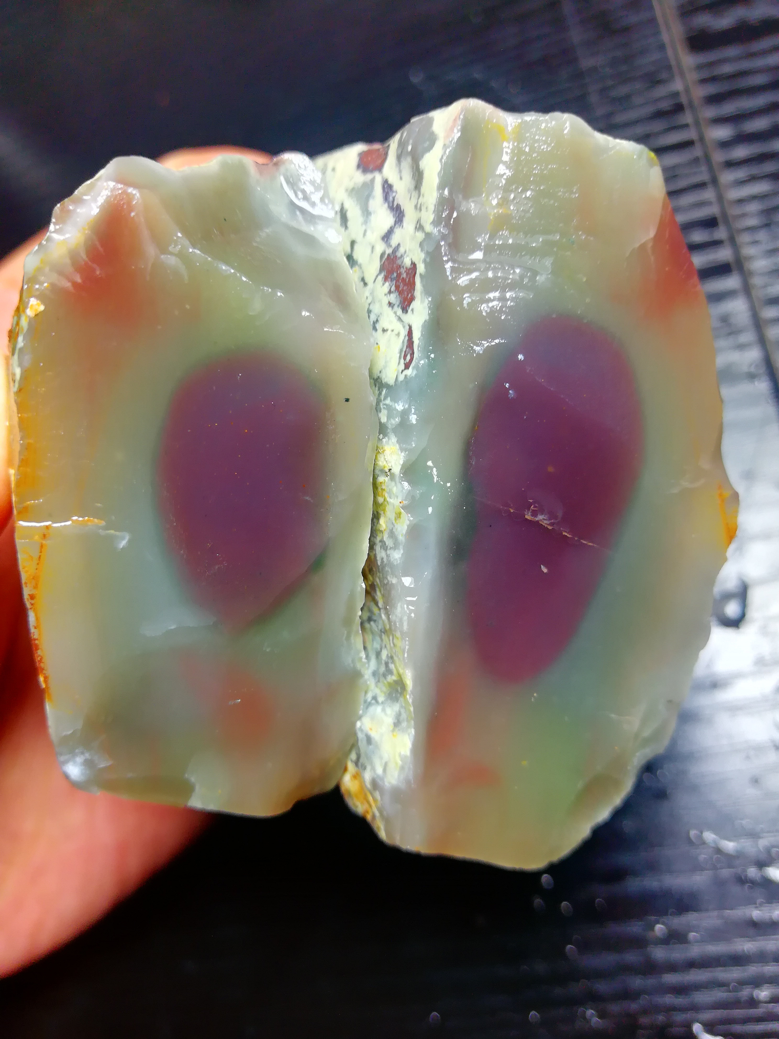 紫绿玛瑙秦紫玉原石