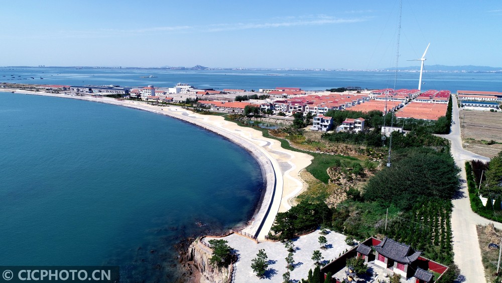 航拍中国传统村落山东荣成东楮岛