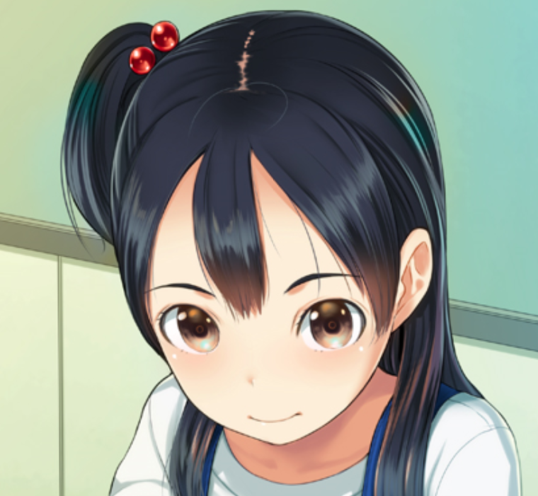 二次元动漫头像:长着乌黑亮丽的头发,可爱迷人的少女!