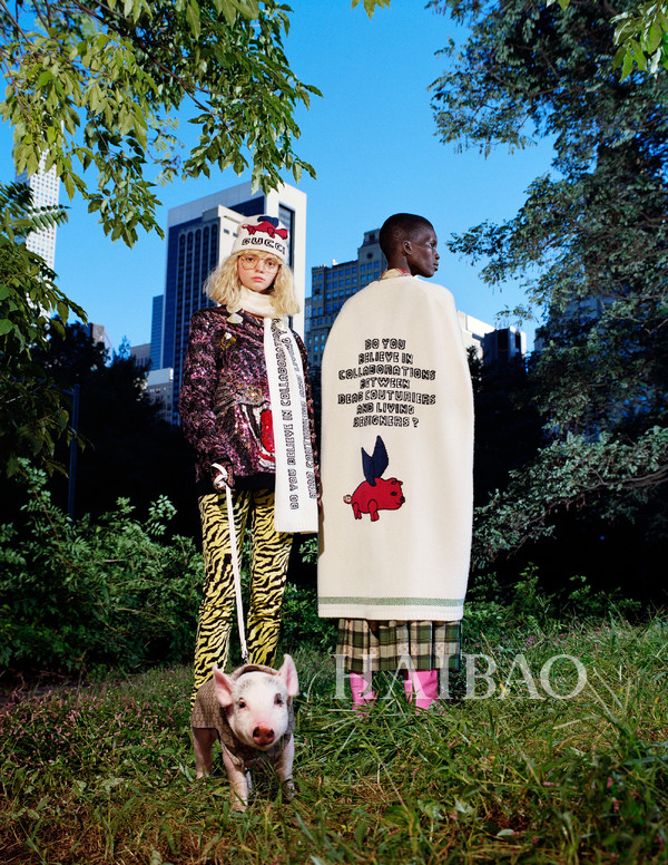 古驰(gucci) 2019中国新年系列广告大片:猪猪家族又有新成员!