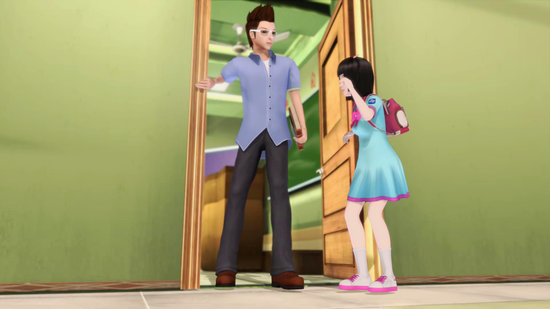 《精灵梦叶罗丽》中的王默虽然家里穷,但其实家就在学校附件,上学走