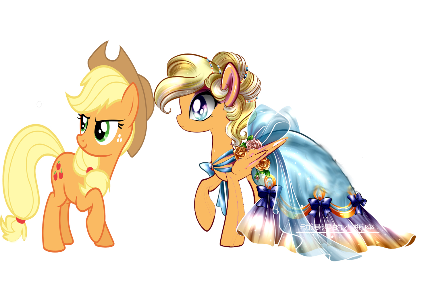 小马宝莉:当小马穿上婚纱裙,宇宙公主很唯美,月亮公主倾国倾城