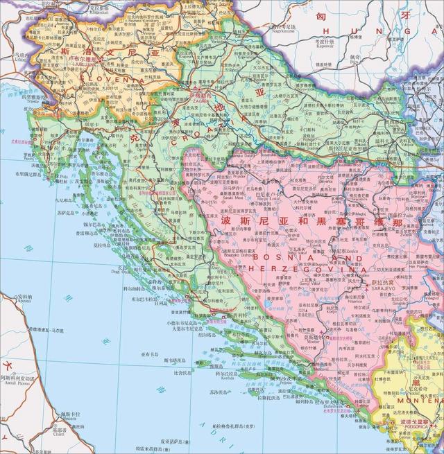 欧洲巴尔干半岛上的"波黑"虽是沿海国家,但海岸线仅长约25千米