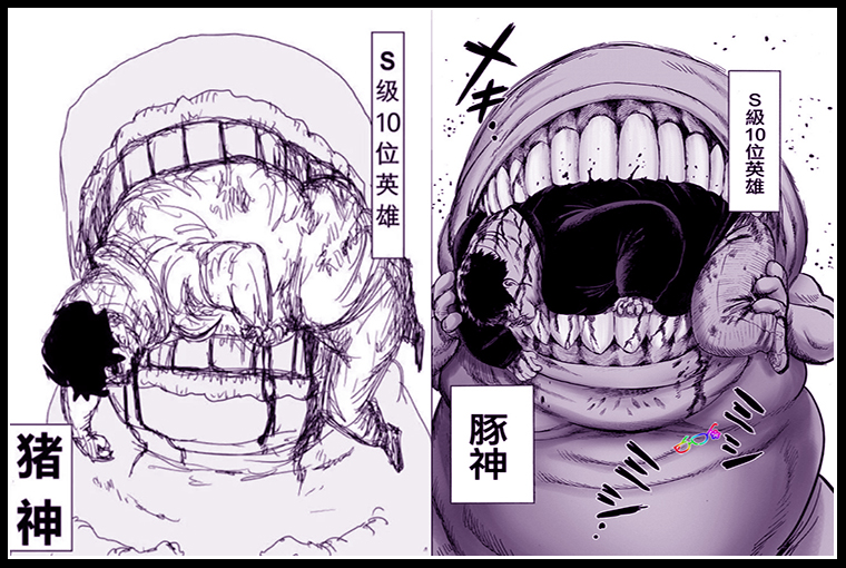 一拳超人:原作与重制版五大名画对比,甜心假面的创意高,张力足