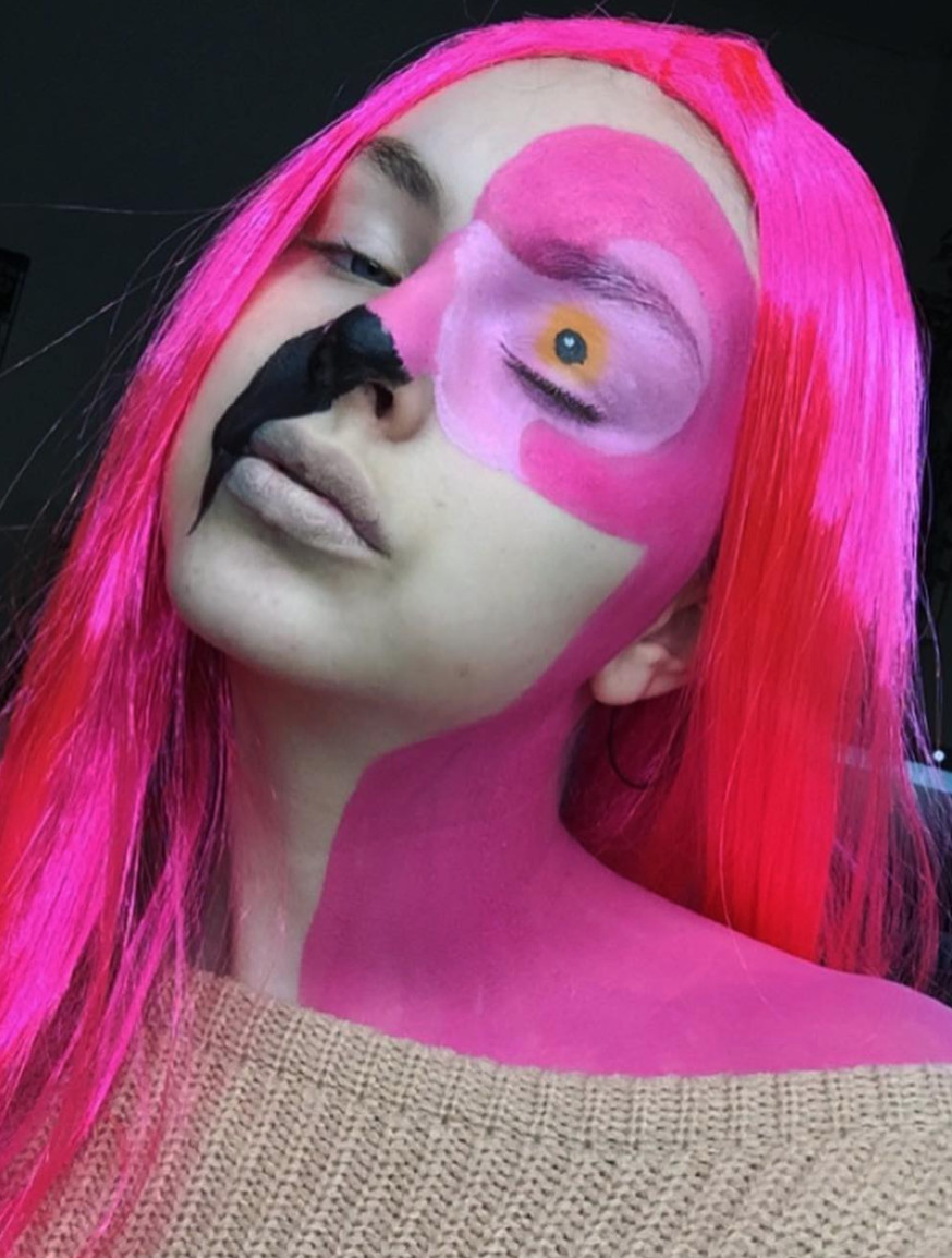 兔子也分黑白,不过粉色的口红立马提升少女感!斑马妆简单又显气质!