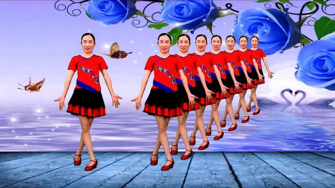 精选广场舞《等爱的玫瑰》演唱：凤凰传奇，动感优美，32步附分解