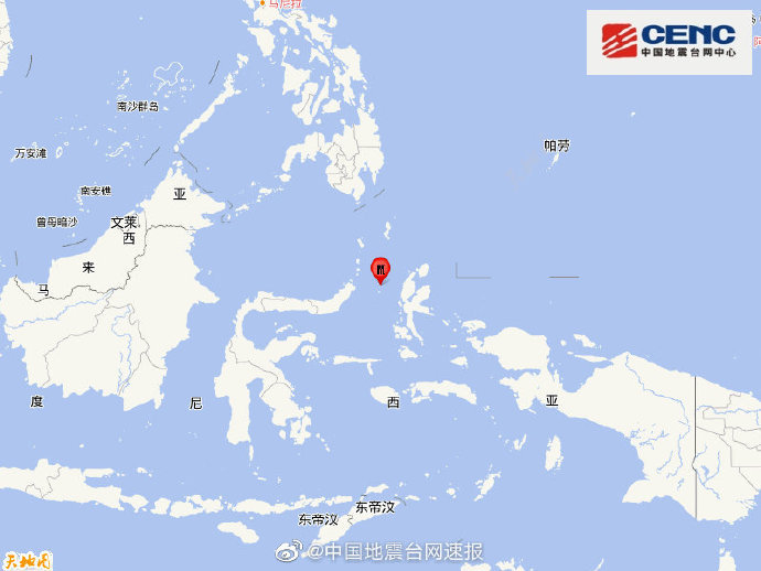 印尼马鲁古海北部发生72级地震