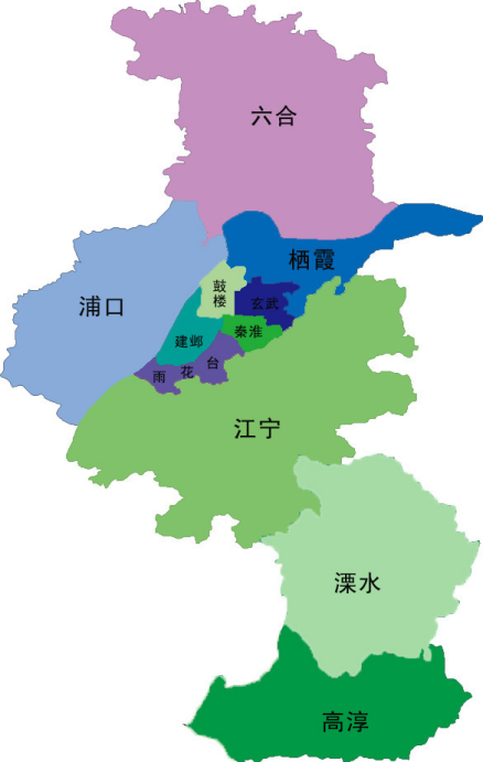 南京区域划分板块图片