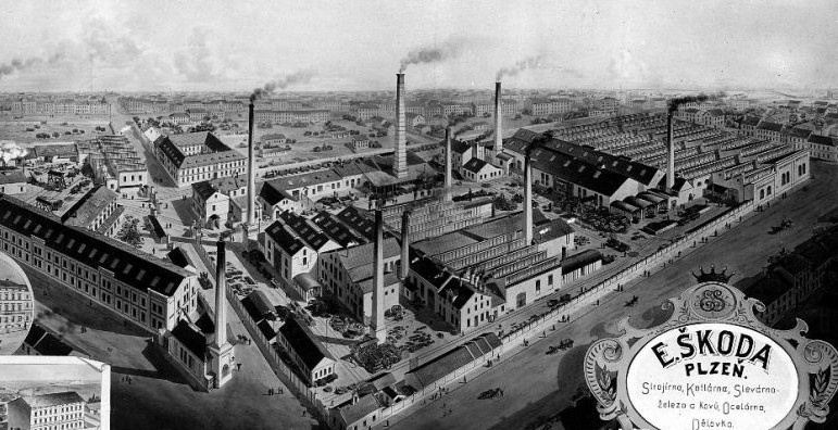 重工业系统中最著名的是斯柯达兵工厂,在二战前是世界上第二大兵工厂