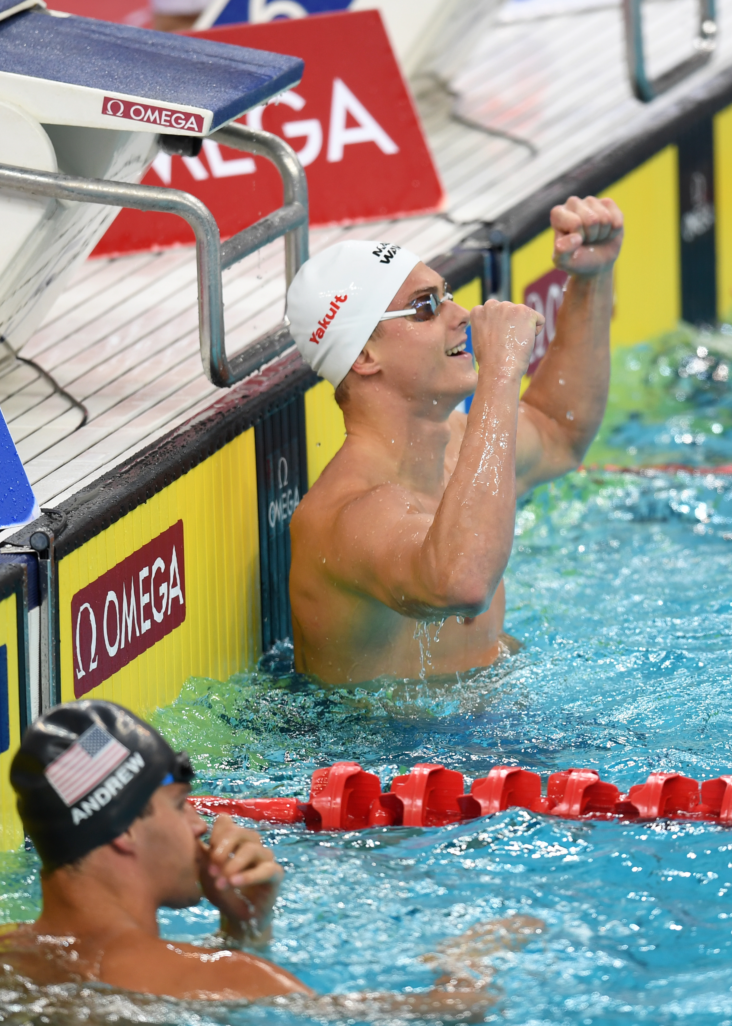 游泳——短池世界杯北京站:俄罗斯选手莫罗佐夫获得男子50米蝶泳冠军