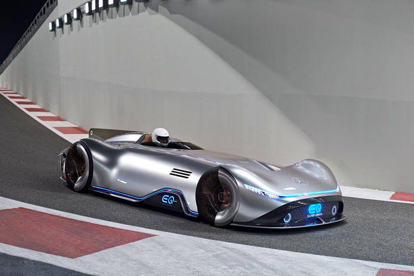 奔驰eq silver arrow单座电动赛车,就像是火星上的未来汽车