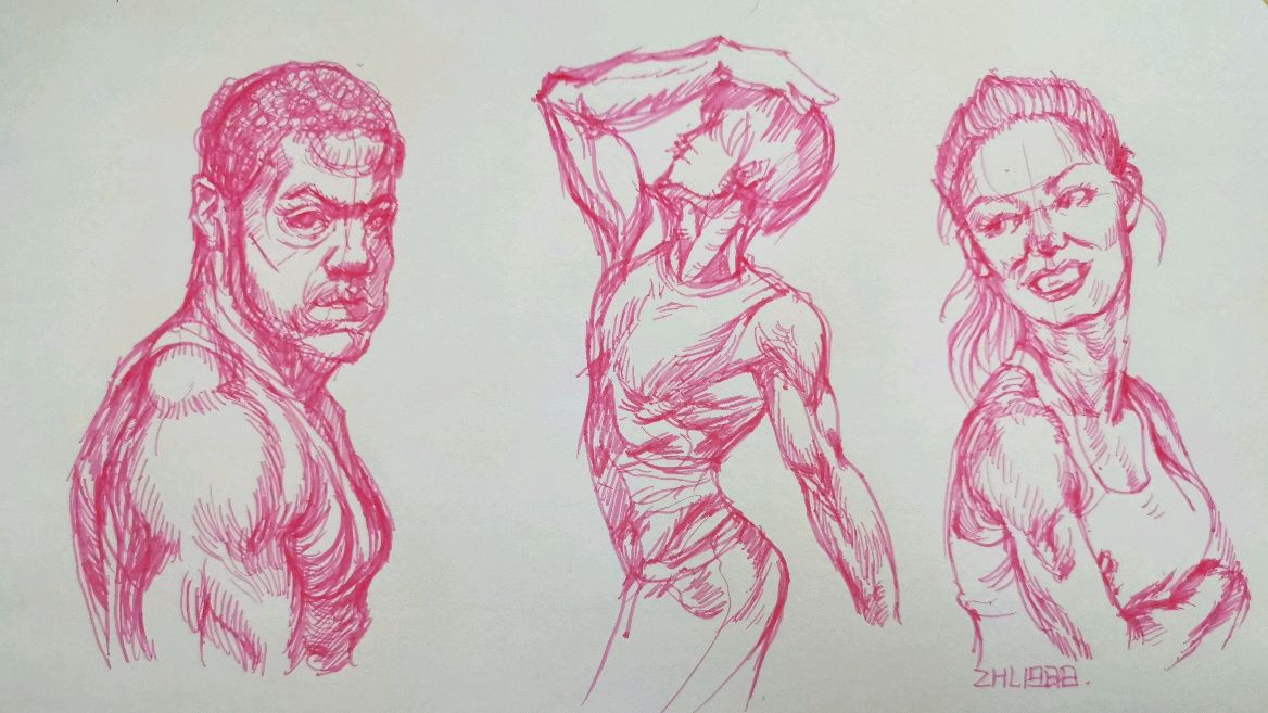 每日一画-速写-人体结构/肌肉
