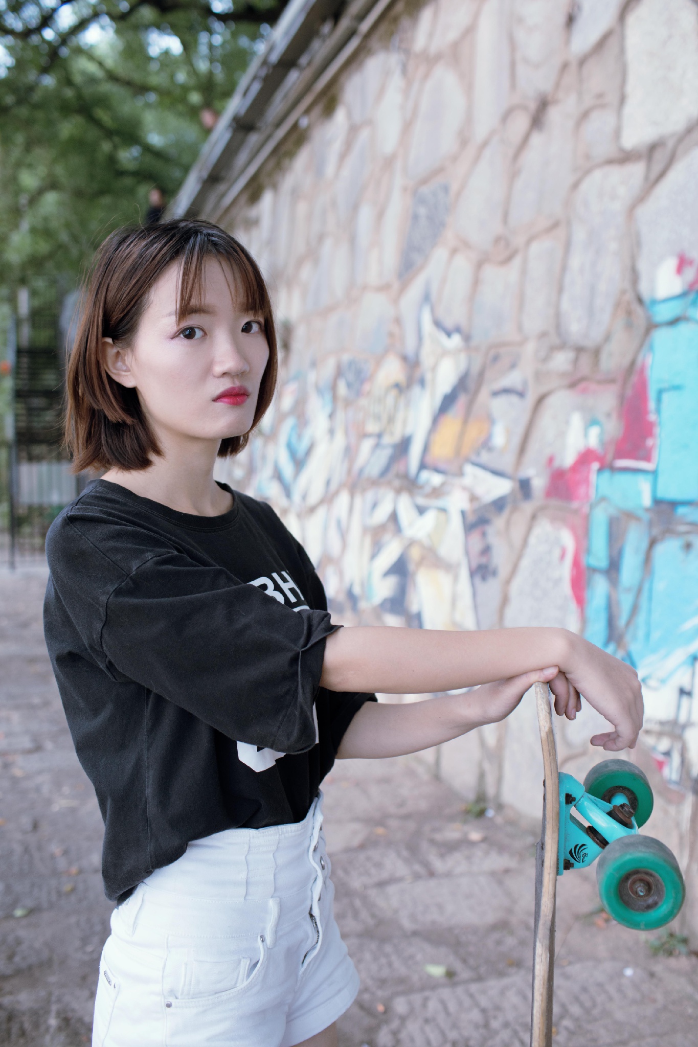 人像摄影 玩滑板的女生真迷人