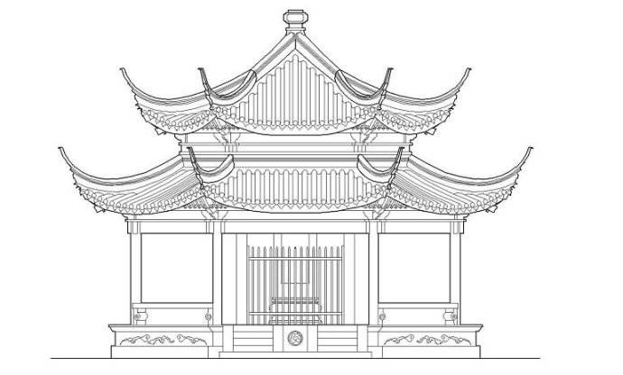 清朝一品官员大学士府邸 ③等级三,攒尖顶  攒尖是古代中国建筑中屋顶