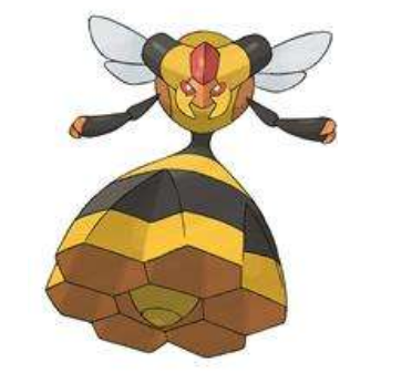 蜂女王由雌性三合一蜜蜂进化而来,是虫 飞行属性的小精灵
