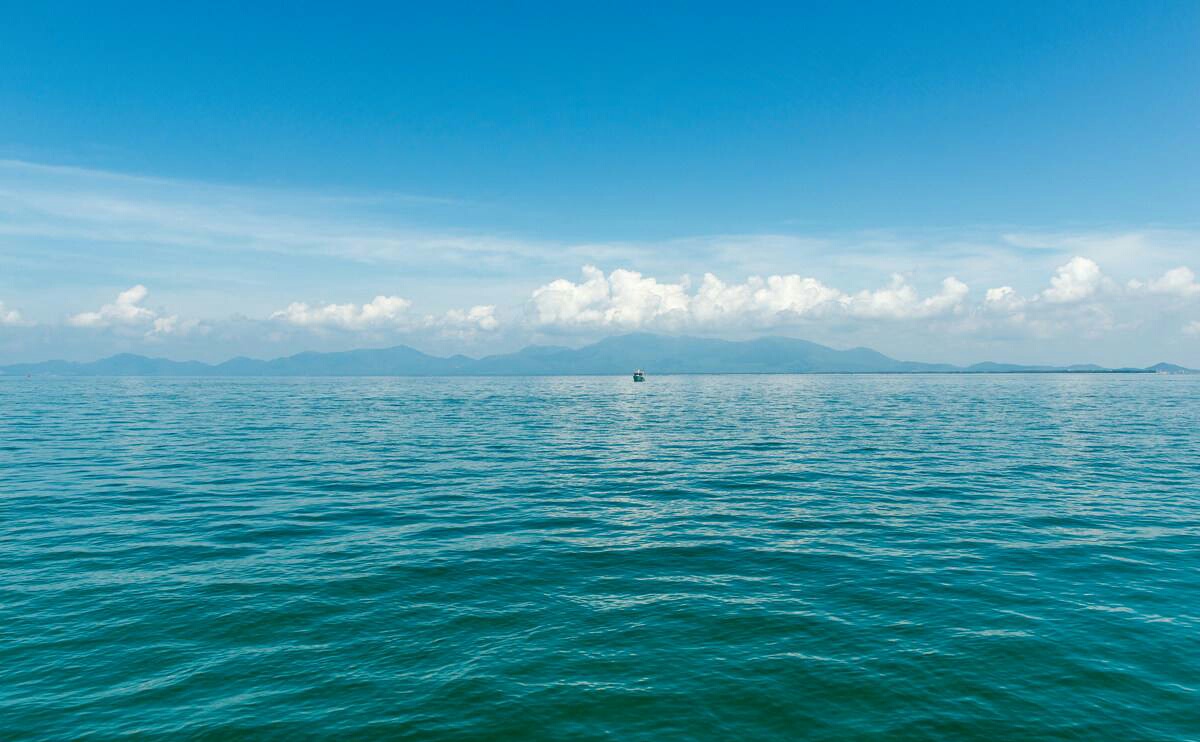 大海,无尽的海平线