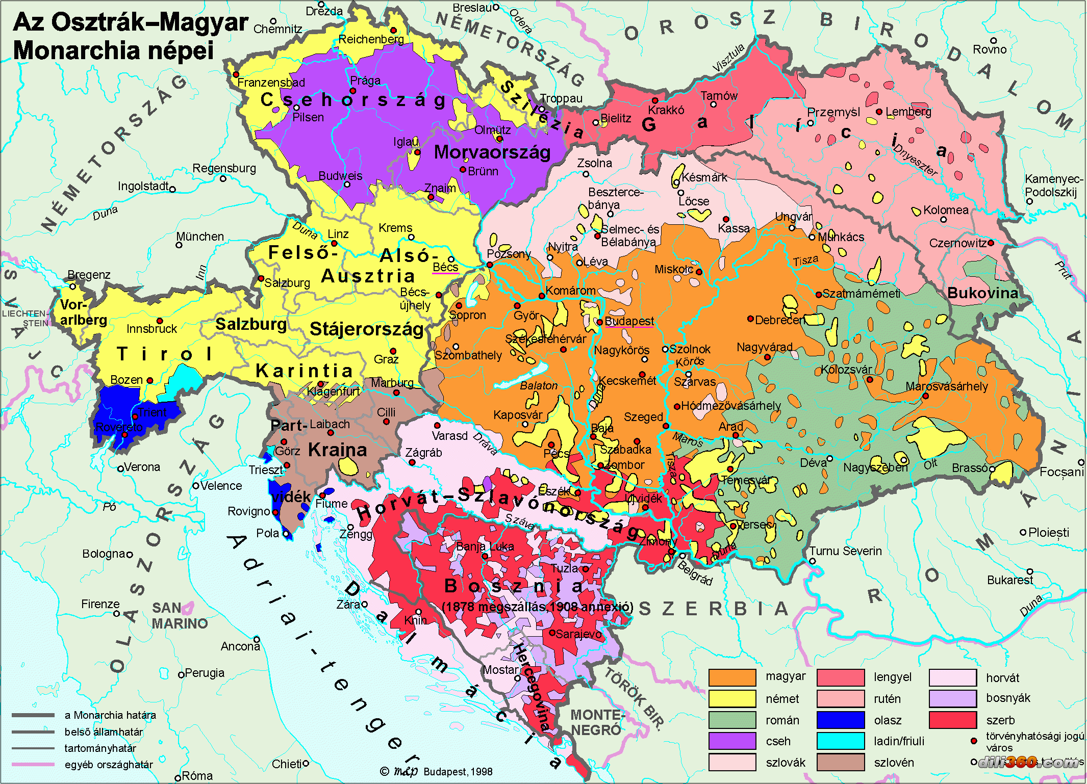 奥匈帝国地图全盛图片