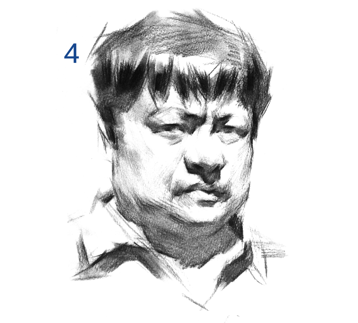 素描头像黑白灰关系步骤详解