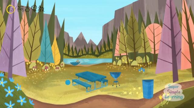 亲子启蒙英文动画视频:i see something blue & yellow