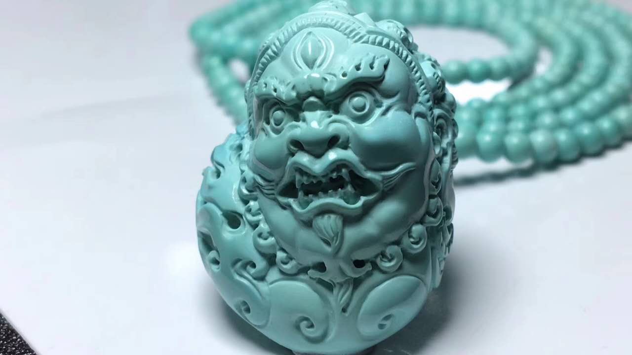 绿松石雕刻欣赏:"大黑天"的寓意,你真的懂了吗?
