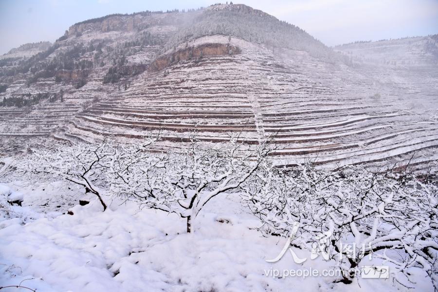 2018年12月6日,这是山东省枣庄市山亭区水泉镇朱山流域美丽雪景.