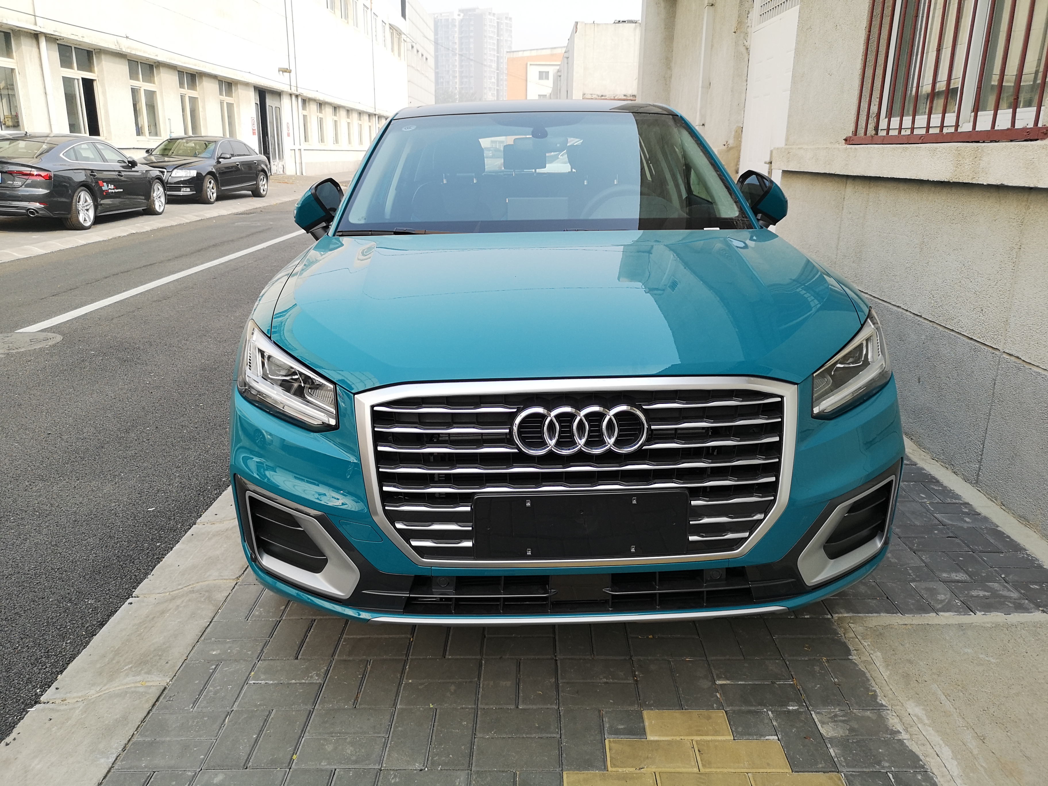 个性十足小车 偶遇全新奥迪q2l凯拉什蓝豪华致雅顶配