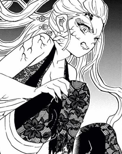 《鬼灭之刃》中最考验画功的角色——"女鬼神",这也太美了吧