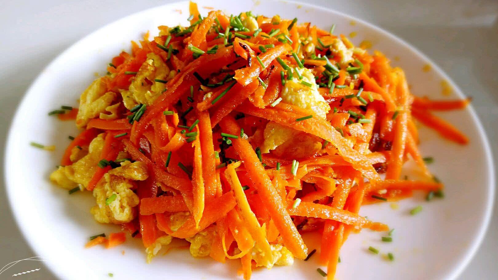 胡萝卜炒鸡蛋:营养丰富,美味可口,制作简单,一学就会