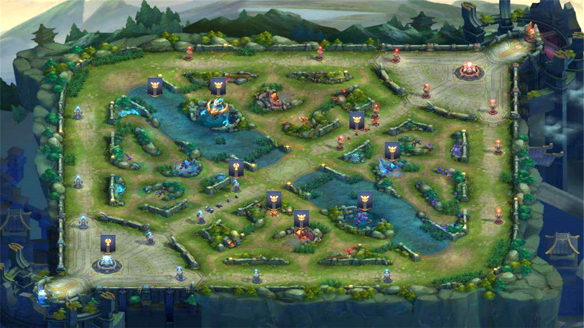 王者峡谷地图 全景图片