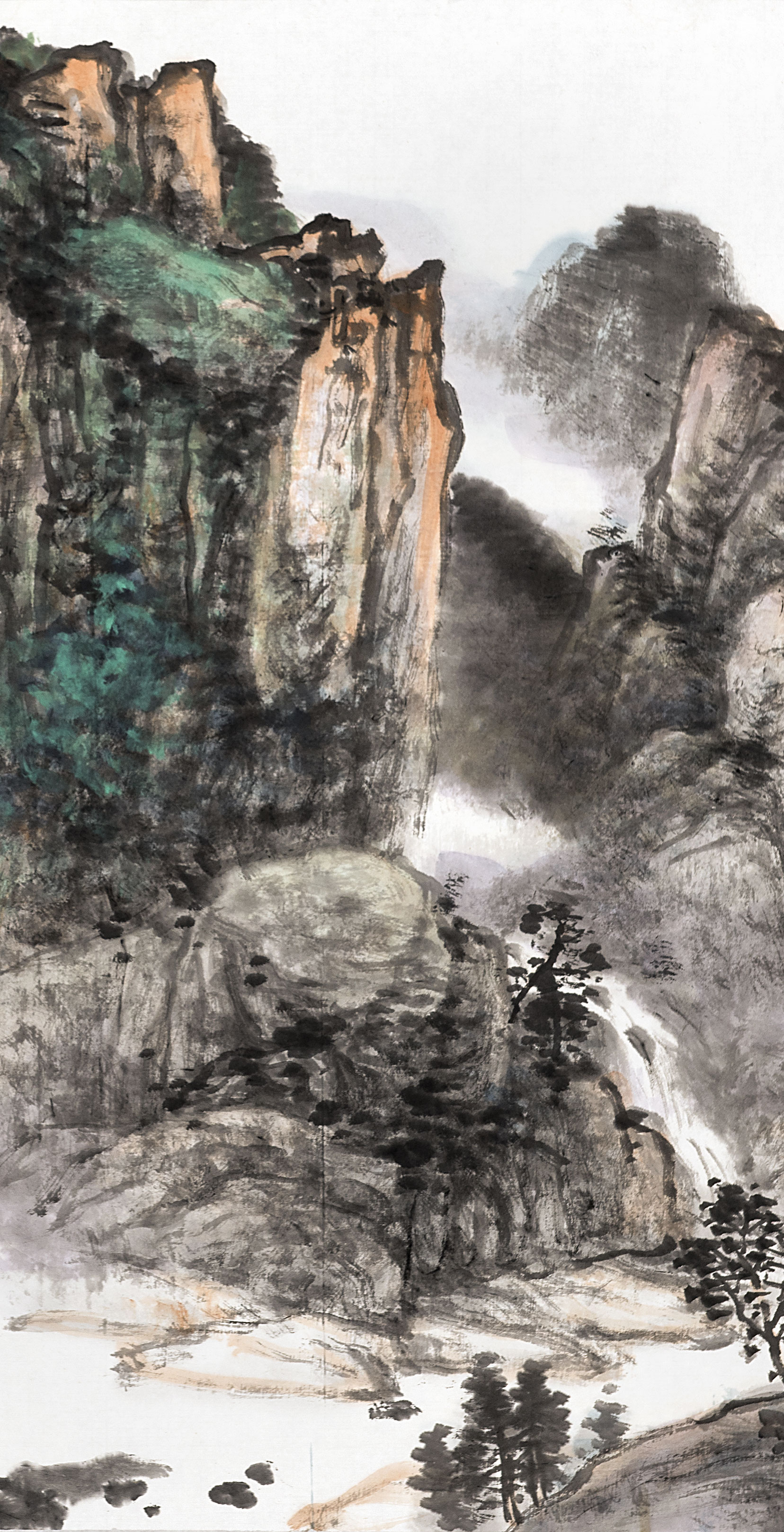 一个民间画家的国画山水:笔墨淋漓气势恢宏不输美协大师