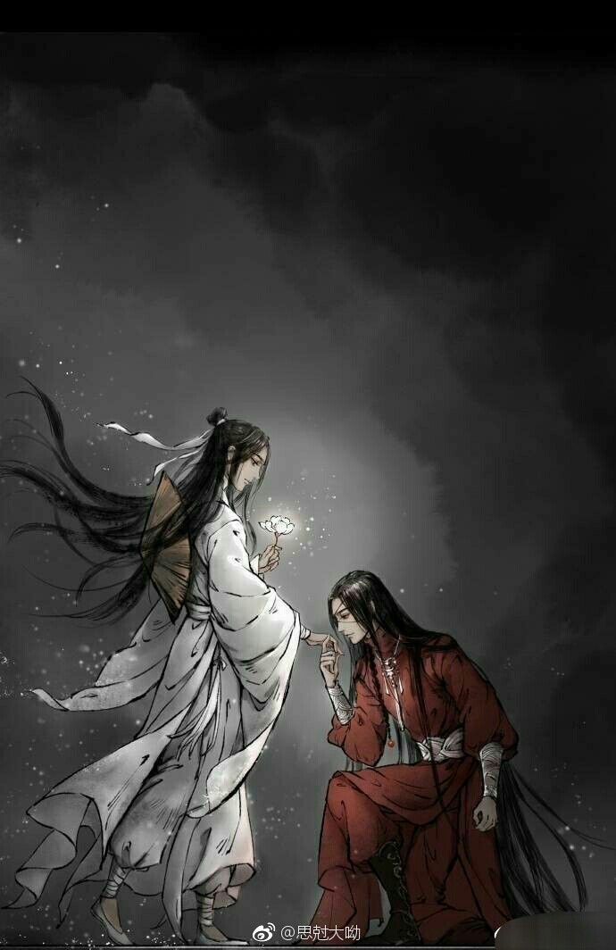 《天官賜福》花城:雨中逢花,世中逢爾,前世今生,只為守護一人