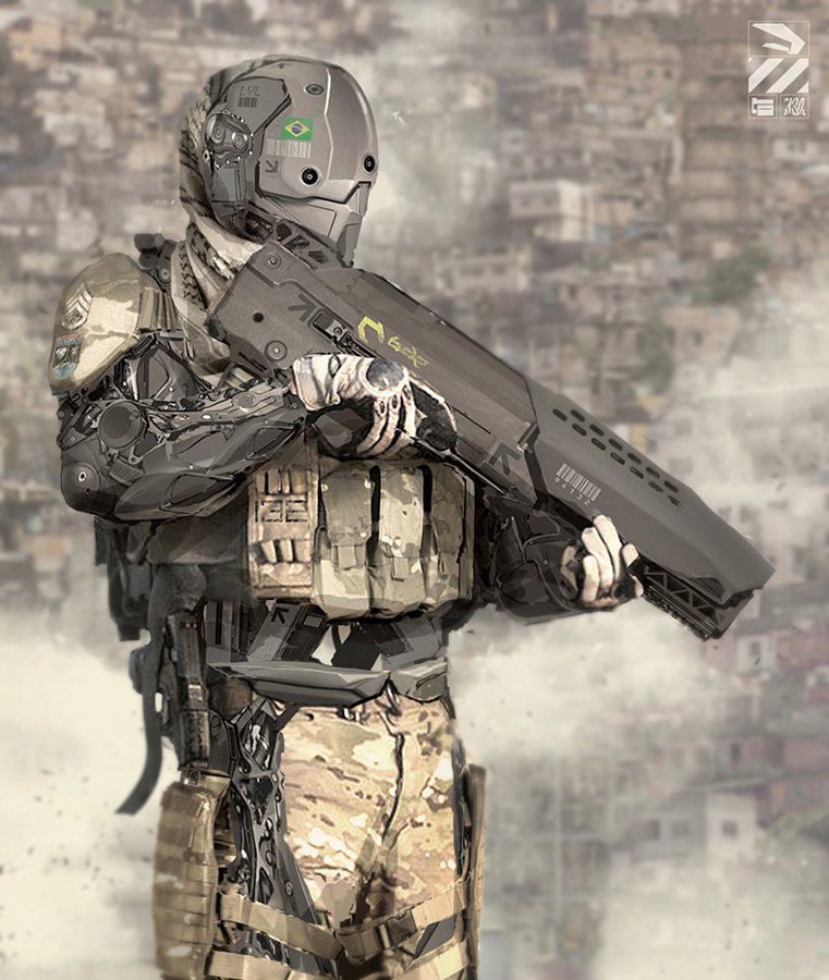 未来科幻单兵装甲图片