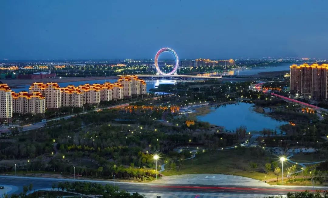 渤海之眼夜景图片