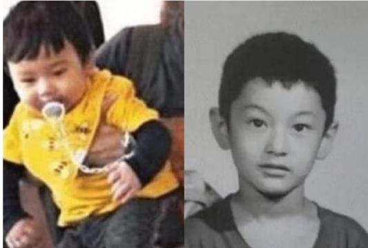 黄晓明儿子近照曝光!头戴黑色帽子穿蓝色牛仔,三岁小海绵太帅了