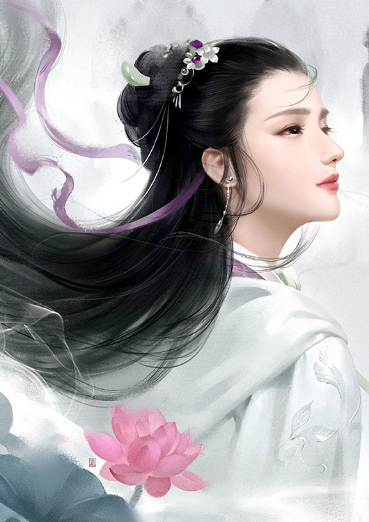 《魔道祖师》轩离唯美的壁纸,师姐喜服好美,水墨风看不腻!