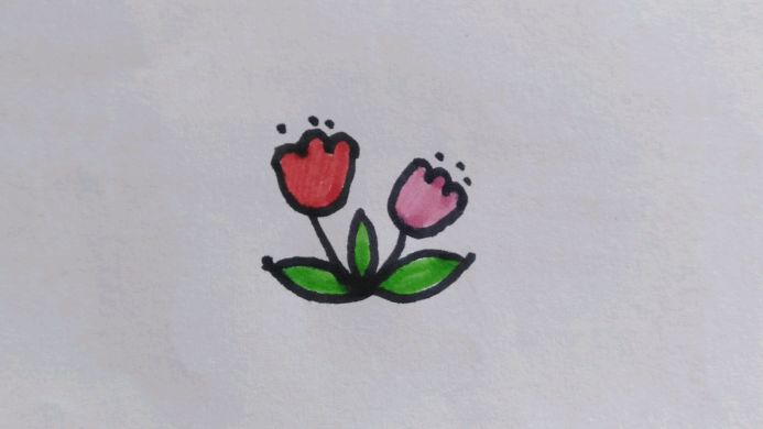 儿童简笔画教程 简单花朵小朋友一学就会 植物画