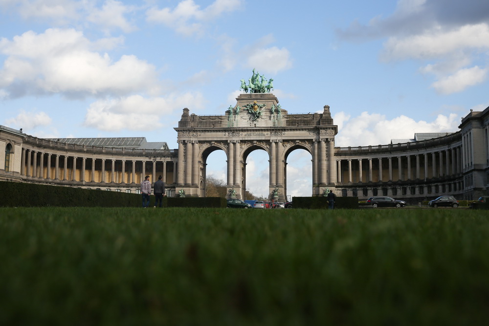 在布鲁塞尔的公园,感受欧洲的春天