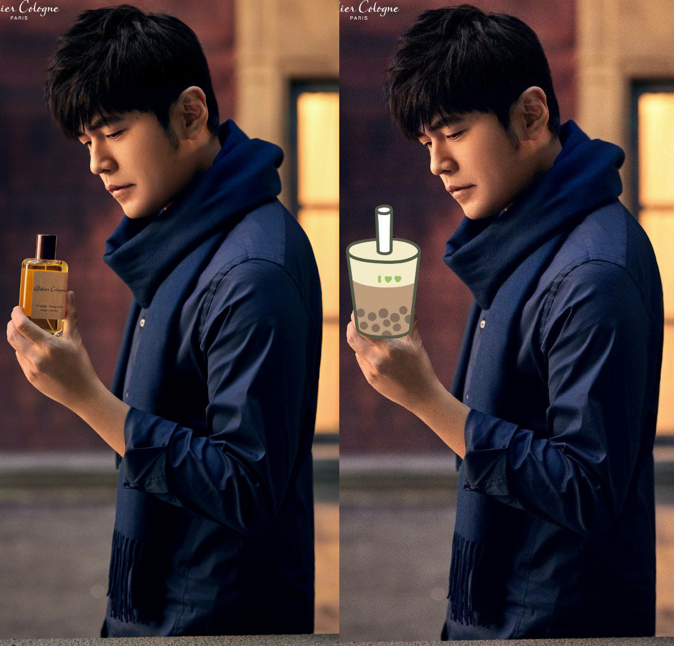 周杰伦最新宣传照出炉,高端香水被他代言成3块钱奶茶既视感!