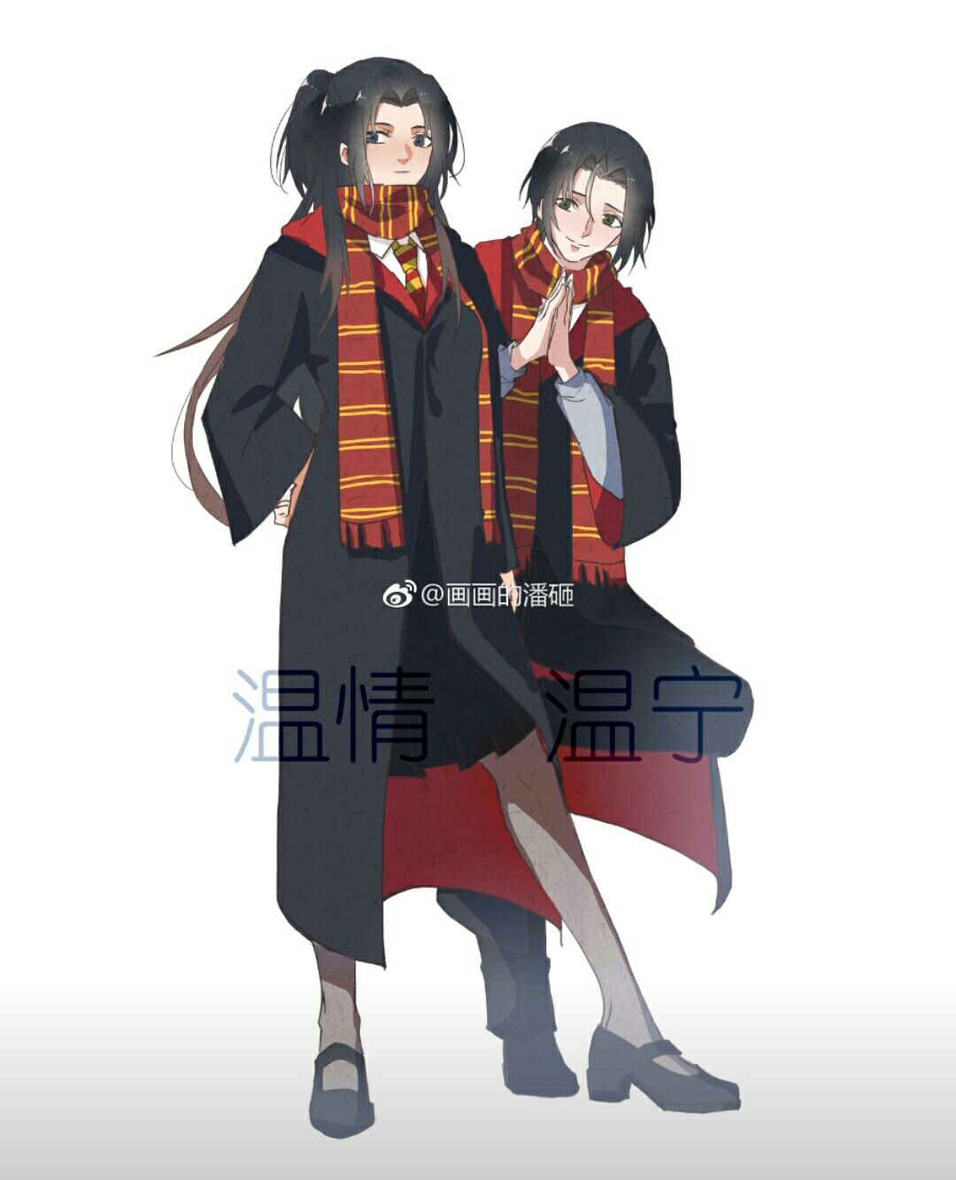 魔道祖师:当众人穿上哈利波特的英国风校服时,忘羡身高差太真实