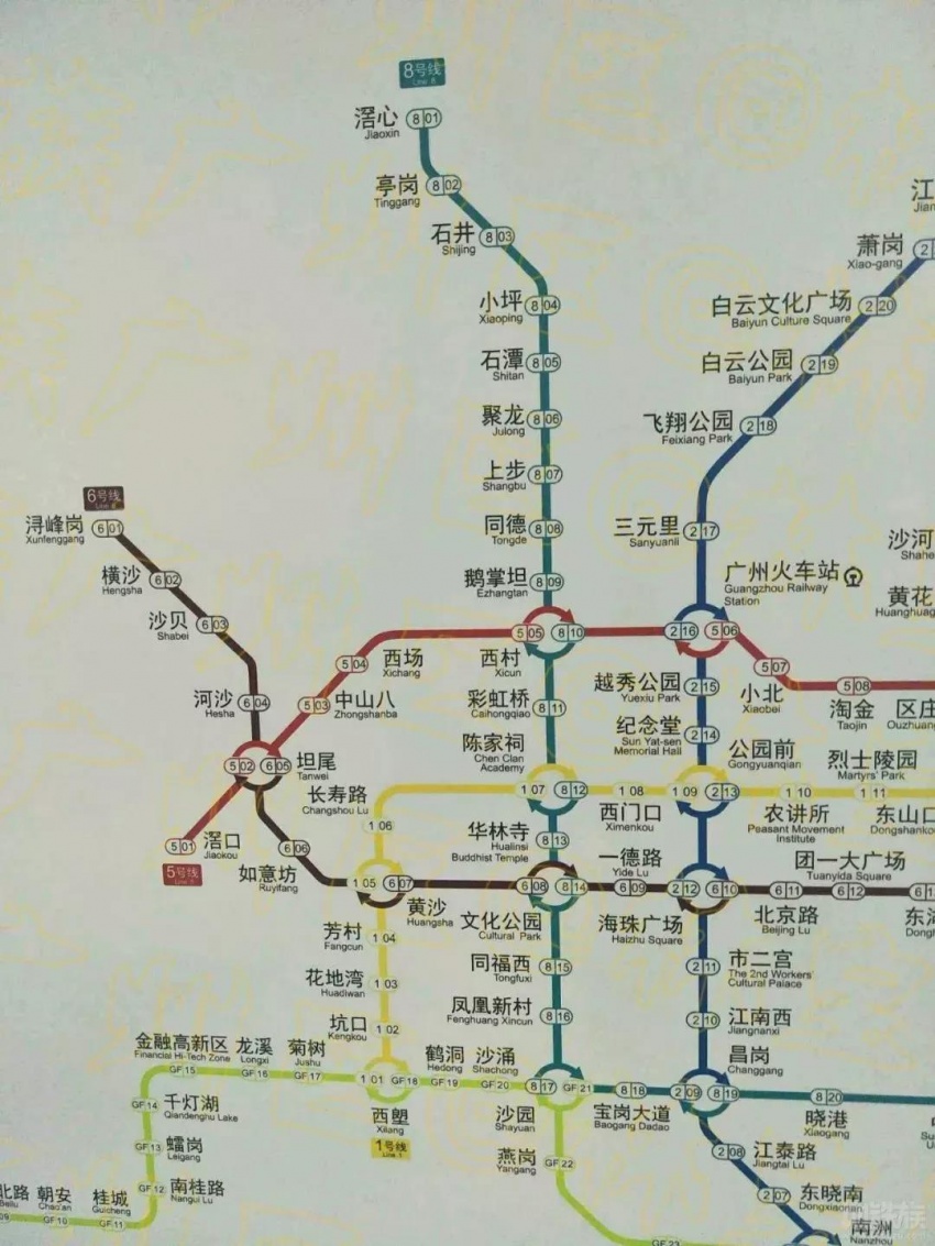 琶洲地铁8号线线路图图片